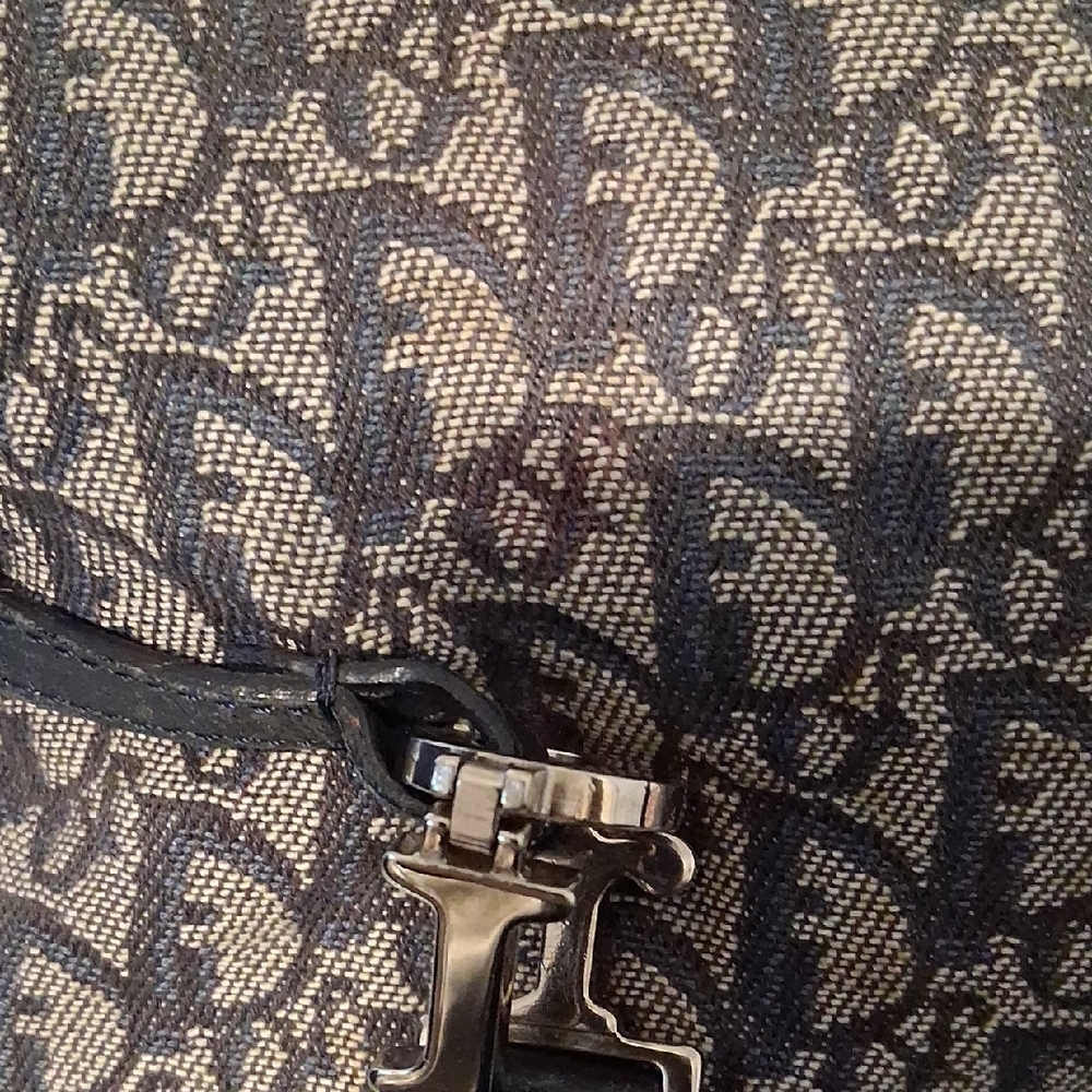 Dior Vintage Navy and Gray Trotter Boston Bag. - Picture 2 of 6